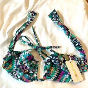 PALMAROSA BIKINI TOP.   NEW WITH TAGS